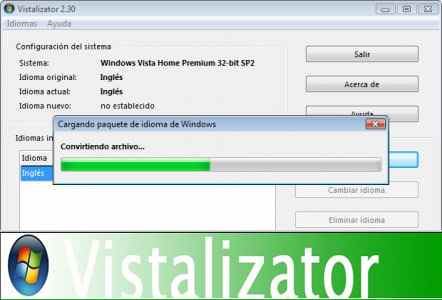 تحميل برنامج اضافة لغات الويندوز بكل الاصدارات Vistalizator 2.67