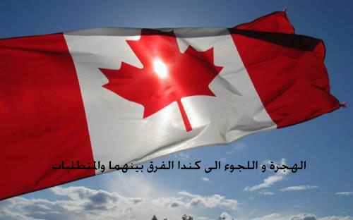الهجرة و اللجوء الى كندا الفرق بينهما والمتطلبات