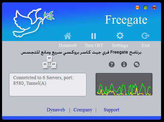 برنامج Freegate فري جيت كاسر بروكسي سريع ومانع للتجسس